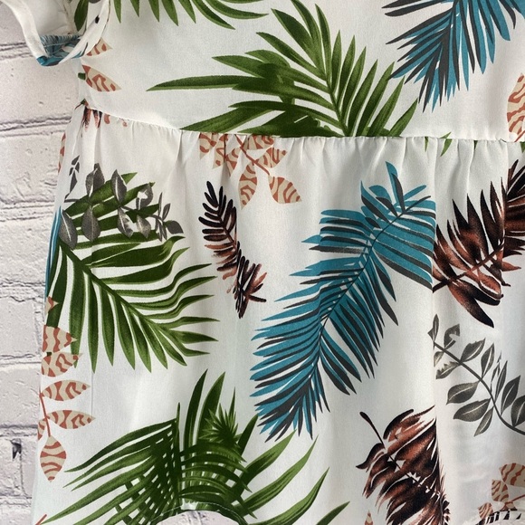 Shein Babydoll Peplum Palm Print Top size 2XL - Picture 3 of 8